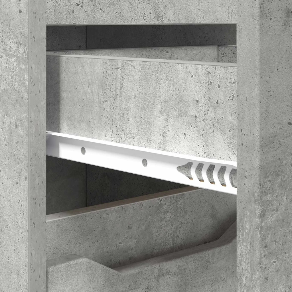 Mobile da Bagno con cassetto Grigio cemento 30,5 x 30 x 101 cm 888740