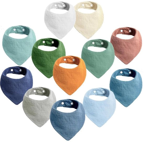 Set di coperte per neonati Slabbetjes per bambini maschi e femmine Unisex con chiusura a girocollo (Multicolore)
