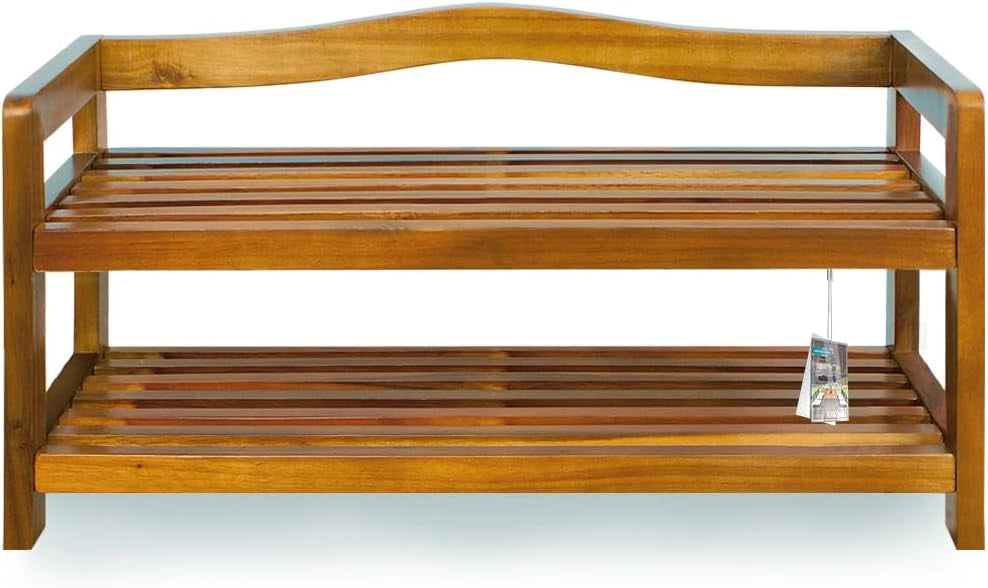 Scaffale XXL Legno Acacia massello 5 Ripiani 95 cm x 26 cm x 82 cm Porta Scarpe Scarpiera