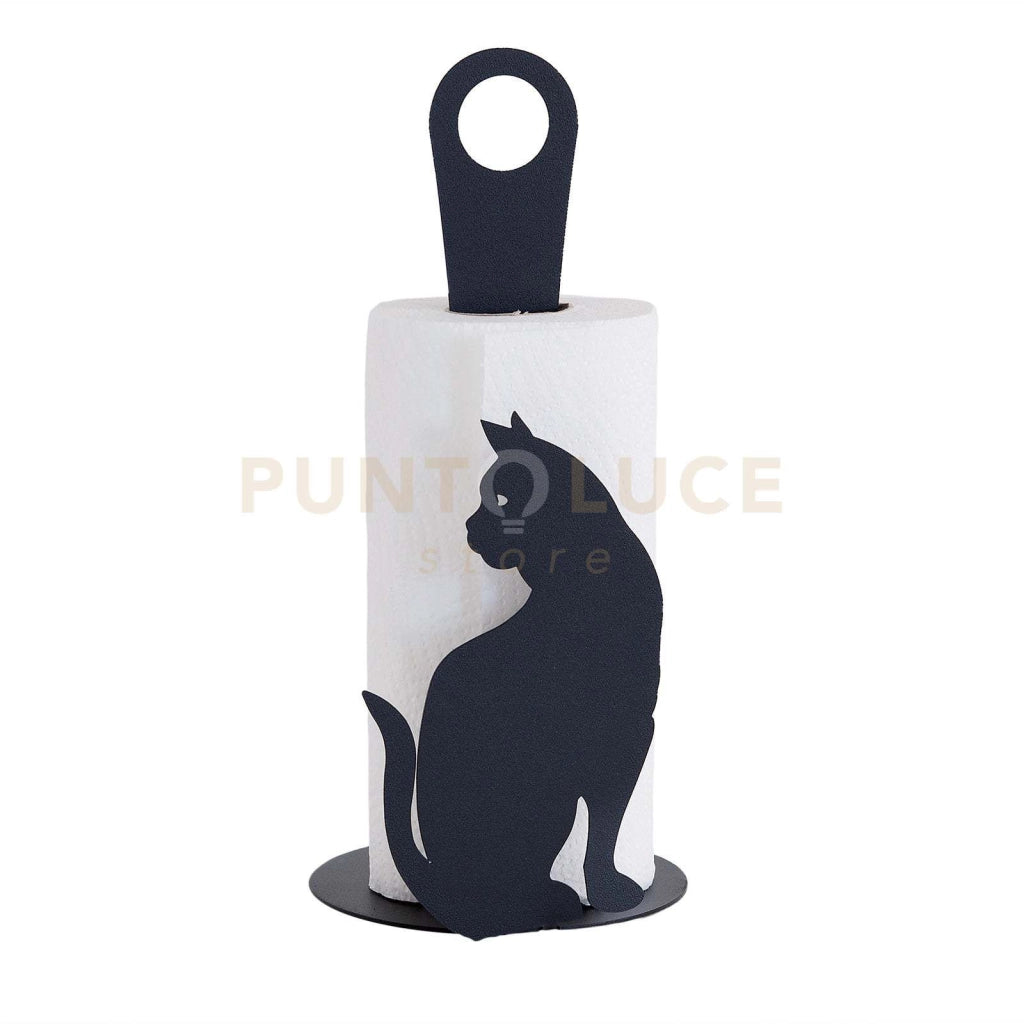 Porta rotoli da cucina Gatto Nero