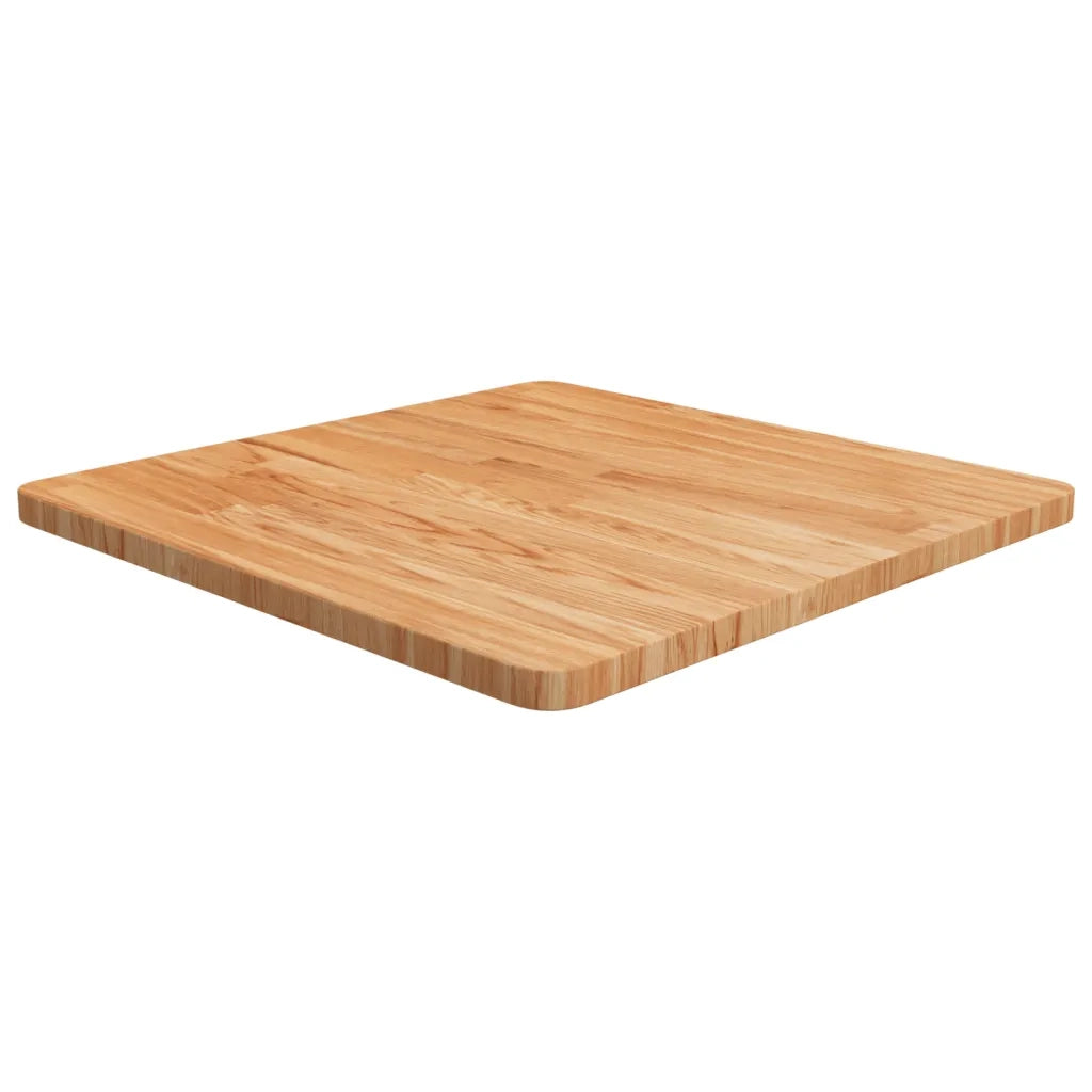 Piano Tavolo Quadrato Marrone Chiaro 60x60x2,5 Rovere Trattatocod mxl 129566