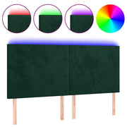 Testiera | Testata a LED Verde Scuro 160x5x118/128cm in Velluto