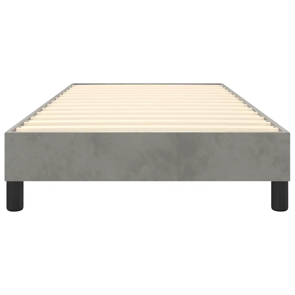 Struttura Letto a Rete a Molle-Giroletto Grigio Chiaro 90x200 cm Velluto 202560