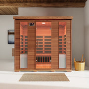 Sauna ad infrarossi 160x210 cm H195 in legno di cedro con radio integrata | Porvoo