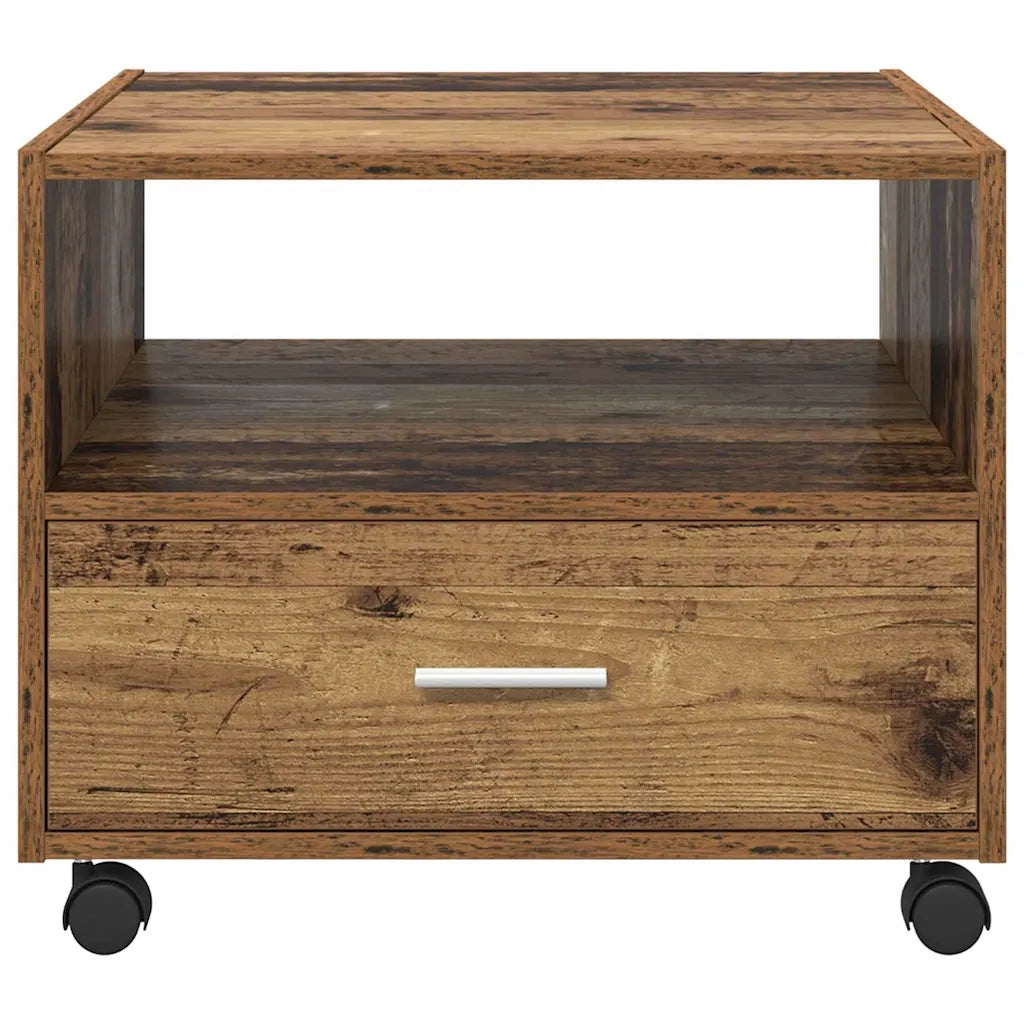 Tavolino da salotto con cassetto Legno vecchio 55 x 55 x 45cm 880468