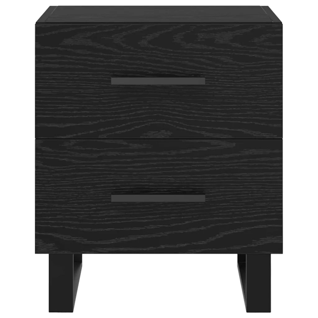 Armadio da Notte con cassetto Rovere Nero 40 x 35 x 47,5 cm 882062
