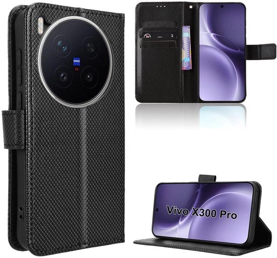 Etui per telefono con chiusura magnetica e apertura a clip - Tasca per carte - Protezione per telefono - Etui per telefono con chiusura magnetica e apertura a clip - Modello:  - Dimensioni:  - Materiale:  - Colore: Nero