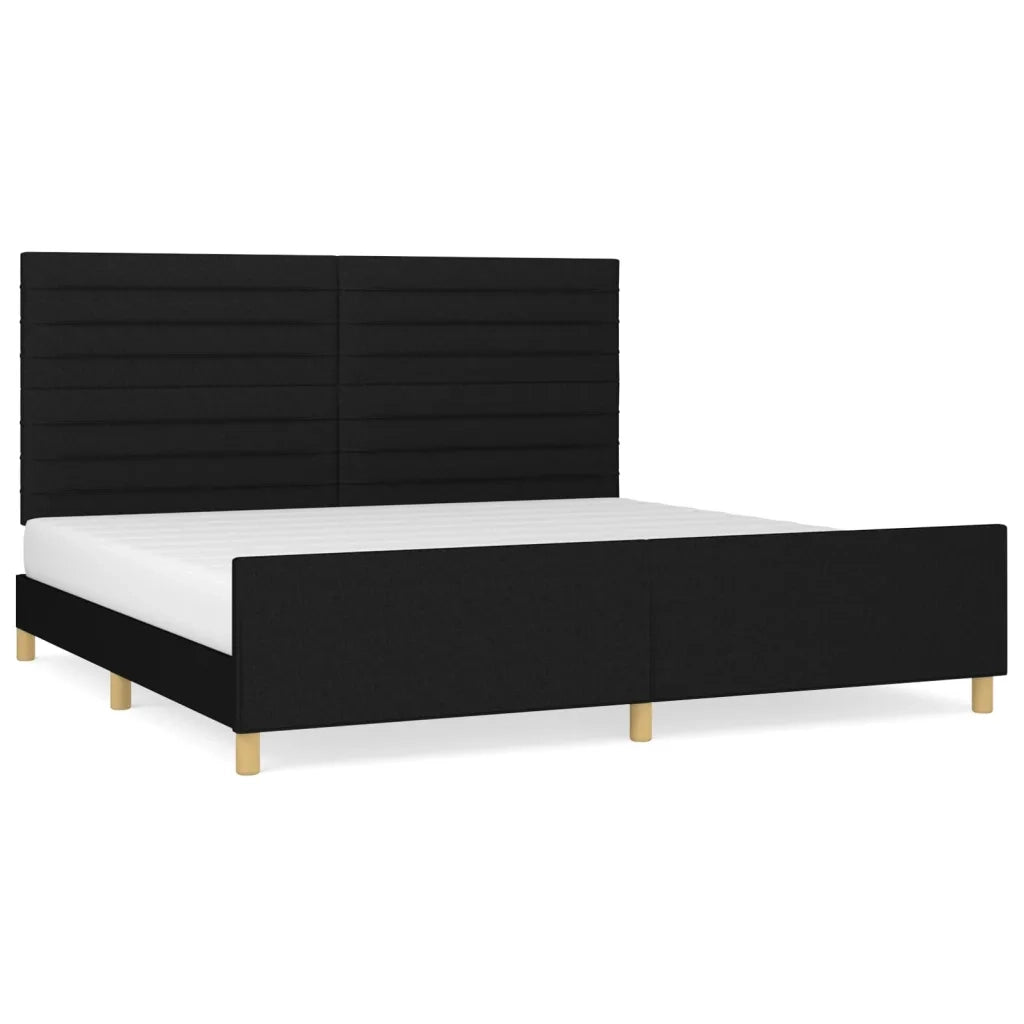 Giroletto senza Materasso Nero 200x200 cm in Tessuto 3125164