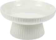 Scatola Ceramica Bianca per Frutta con Base - Standard Espositivo per Dessert - Contenitore per Snack da Cucina da Tavolo