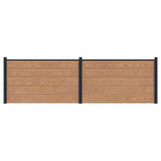 Pannello di Recinzione 2 pcs WPC e Alluminio Marrone 3429430