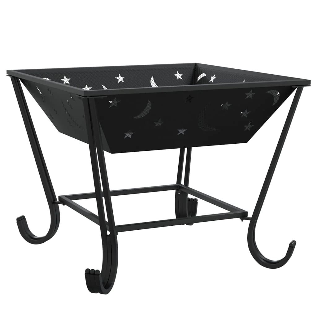 Caminetto con attizzatoio 50 cm XXL acciaio nero 02_0005962