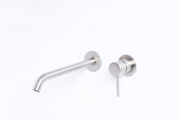 Rubinetto Miscelatore Monocomando a Parete Lavabo Satinato Tevere