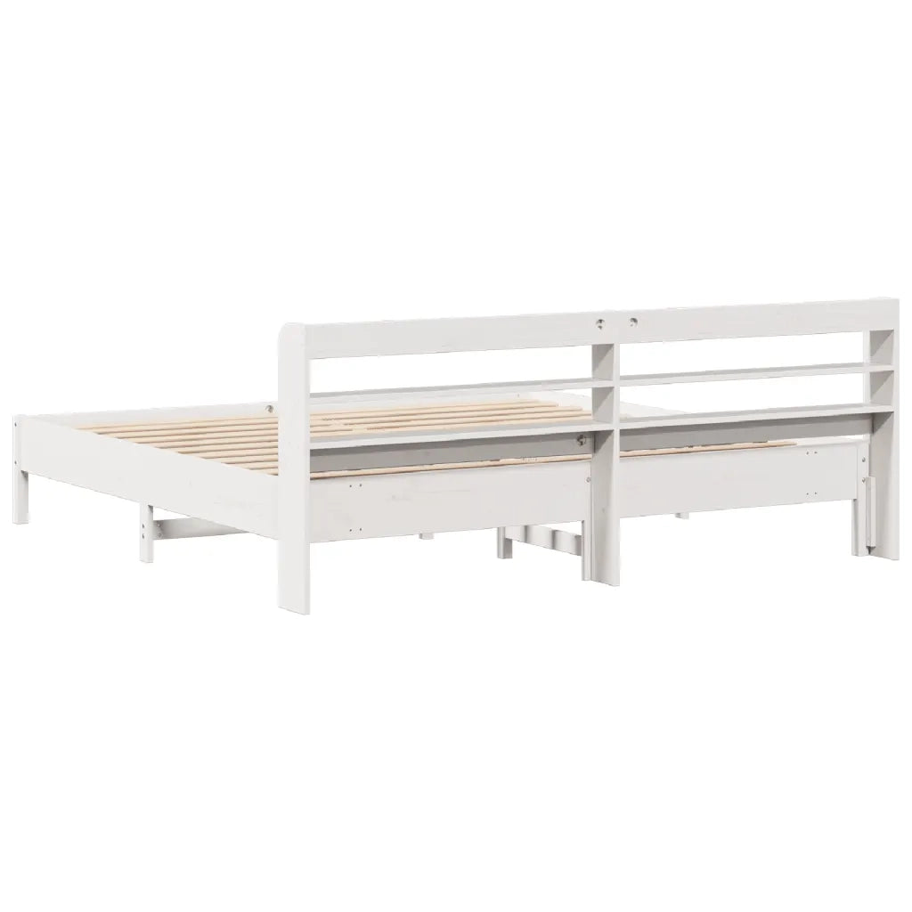 Letto senza Materasso Bianco 180x200 cm Legno Massello di Pino 3306880