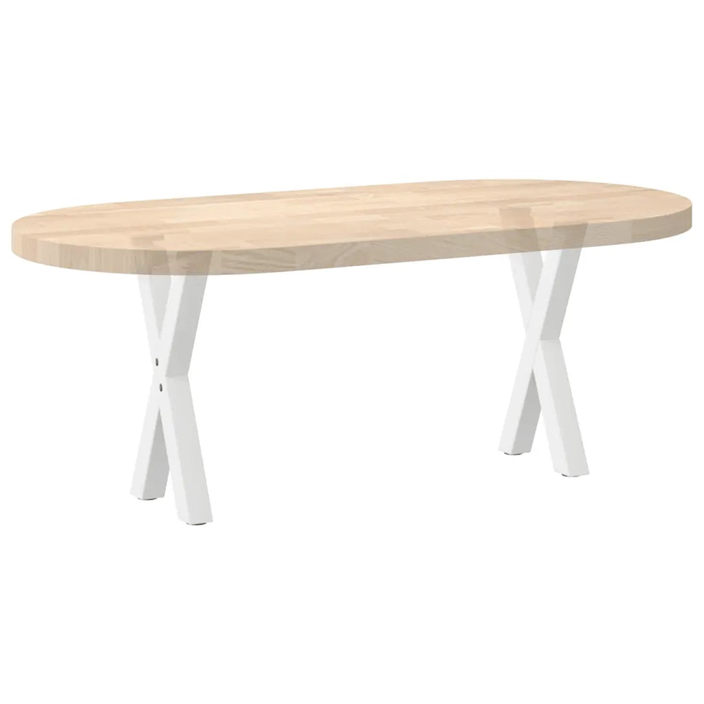 Gambe per Tavolino da Caffè a Forma di X 2 pz Bianche 28x(42-43) cm Acciaio 4012889