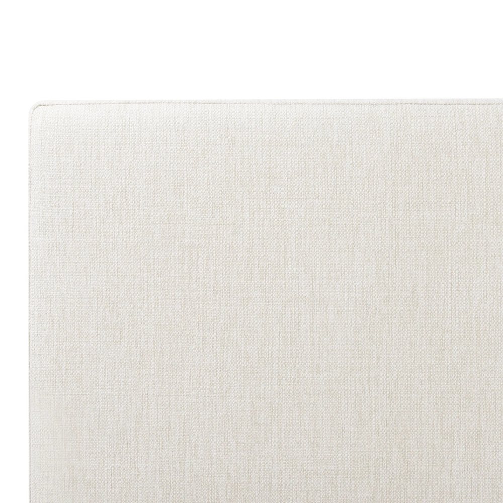 Letto matrimoniale con contenitore rivestito in tessuto bianco sporco 180 x 200 cm camera da letto elegante