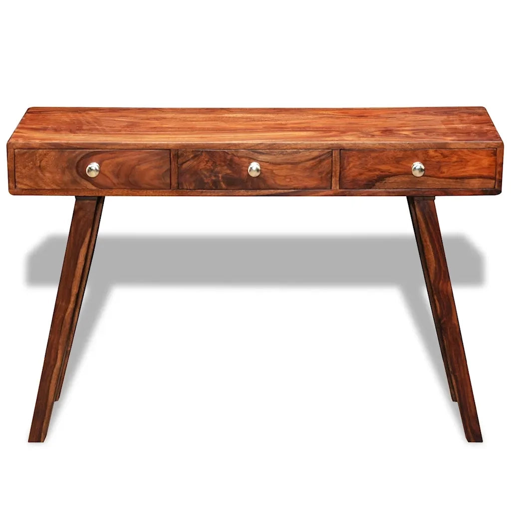 Tavolo Consolle con 3 Cassetti 76 cm Legno Massello di Acacia 242463