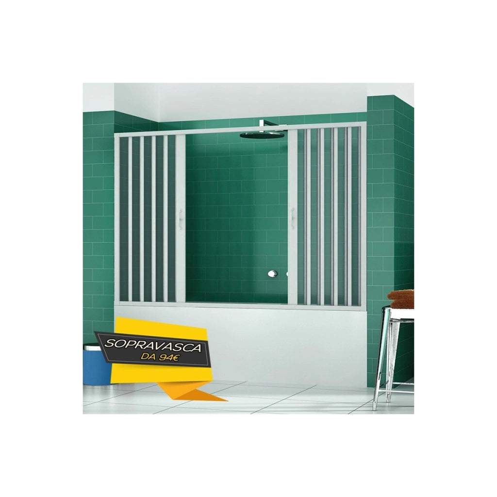 Sopra vasca in pvc con ingresso centrale due ante, misura 150