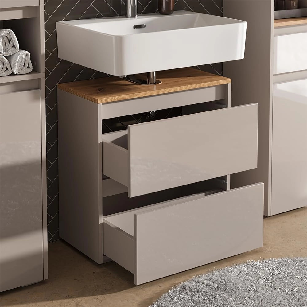 Vicco Set di mobili da bagno Majest, Cashmere/Artigianale, 4 parti