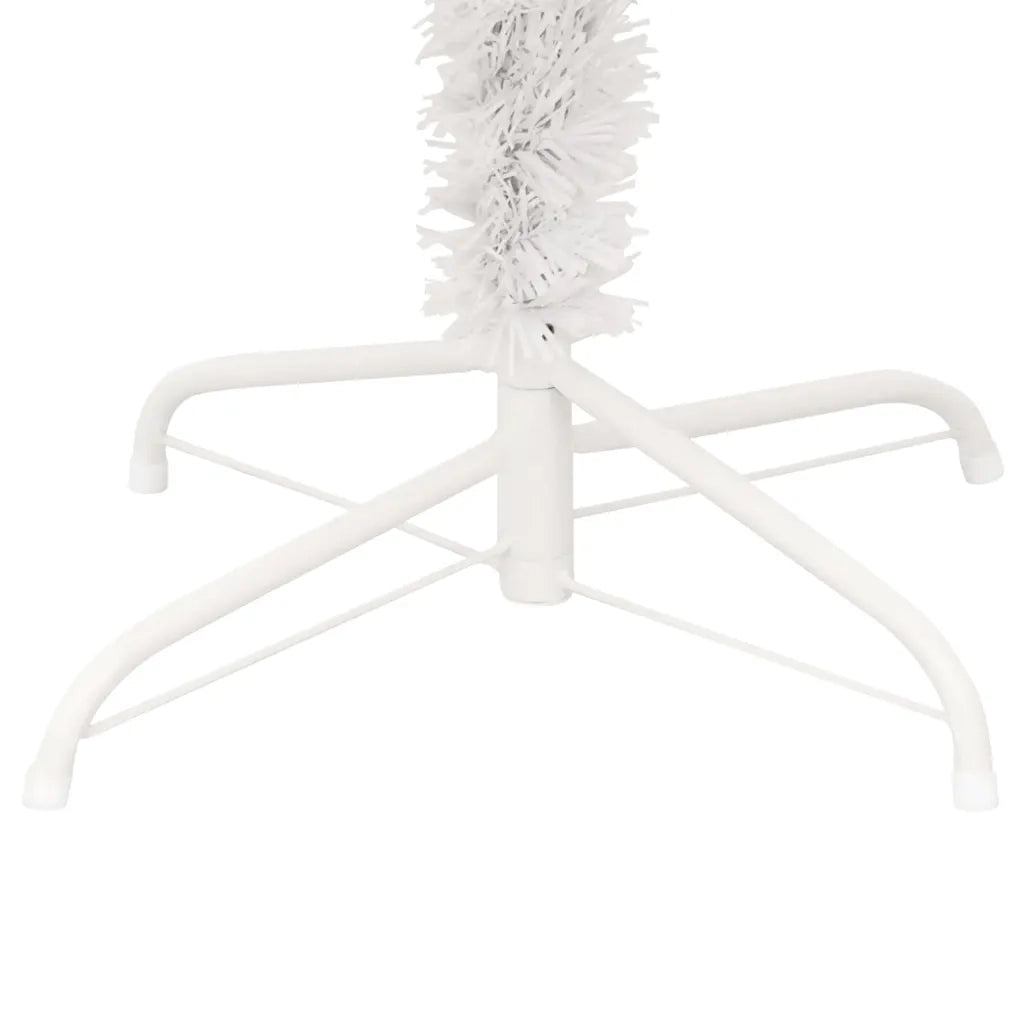 Albero di Natale Preilluminato con Vaso-Albero Natalizio-Decorazioni natalizie Bianco 180 cm in PVC