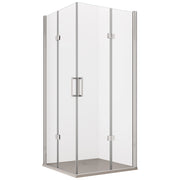 Box Doccia Angolare 75x75 cm 2 Ante Scorrevoli a Libro in Cristallo Trasparente 6mm H195 Bonussi Lena