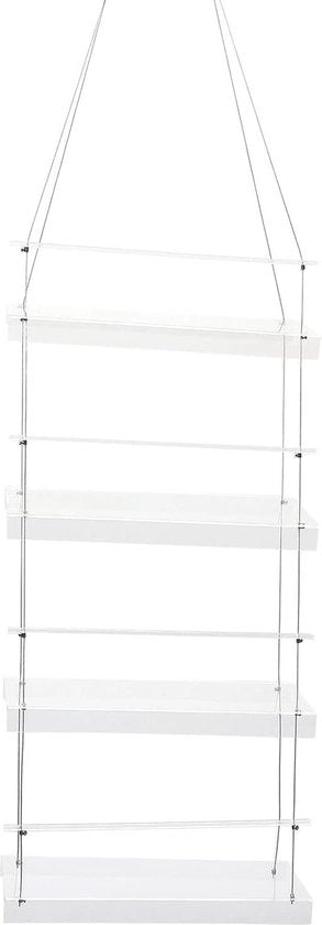 Sistema di esposizione per piante trasparente a parete con cavi in acrilico - display per piante galleggianti a 4 livelli - per cucina, bagno, soggiorno e stanza da bagno.
