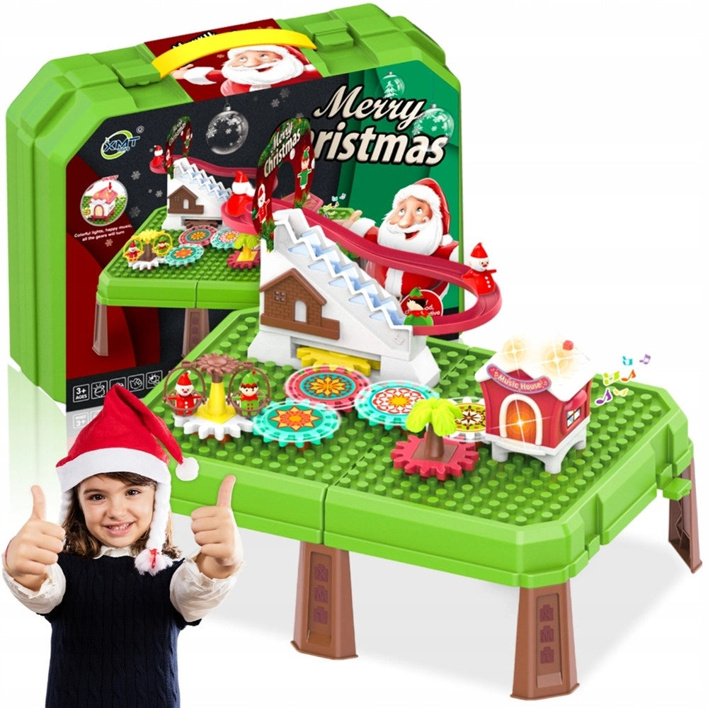 Trade Shop - Set Da Gioco Tavolo Educativo Per Bambini Sensoriale Interattivo Natalizio Con Valigetta -