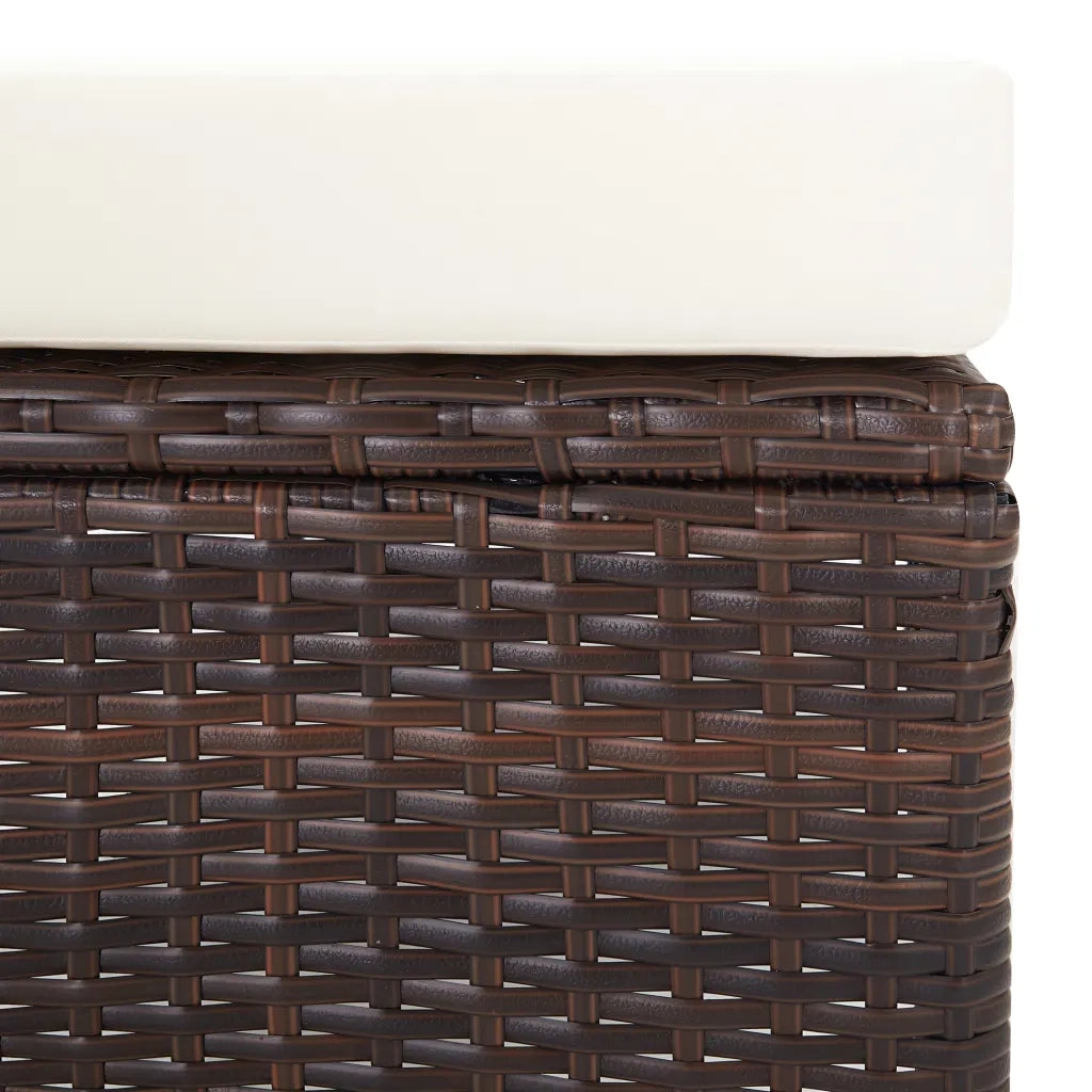 Set Divani da Giardino 3 pz con Cuscini in Polyrattan Marrone 3059372