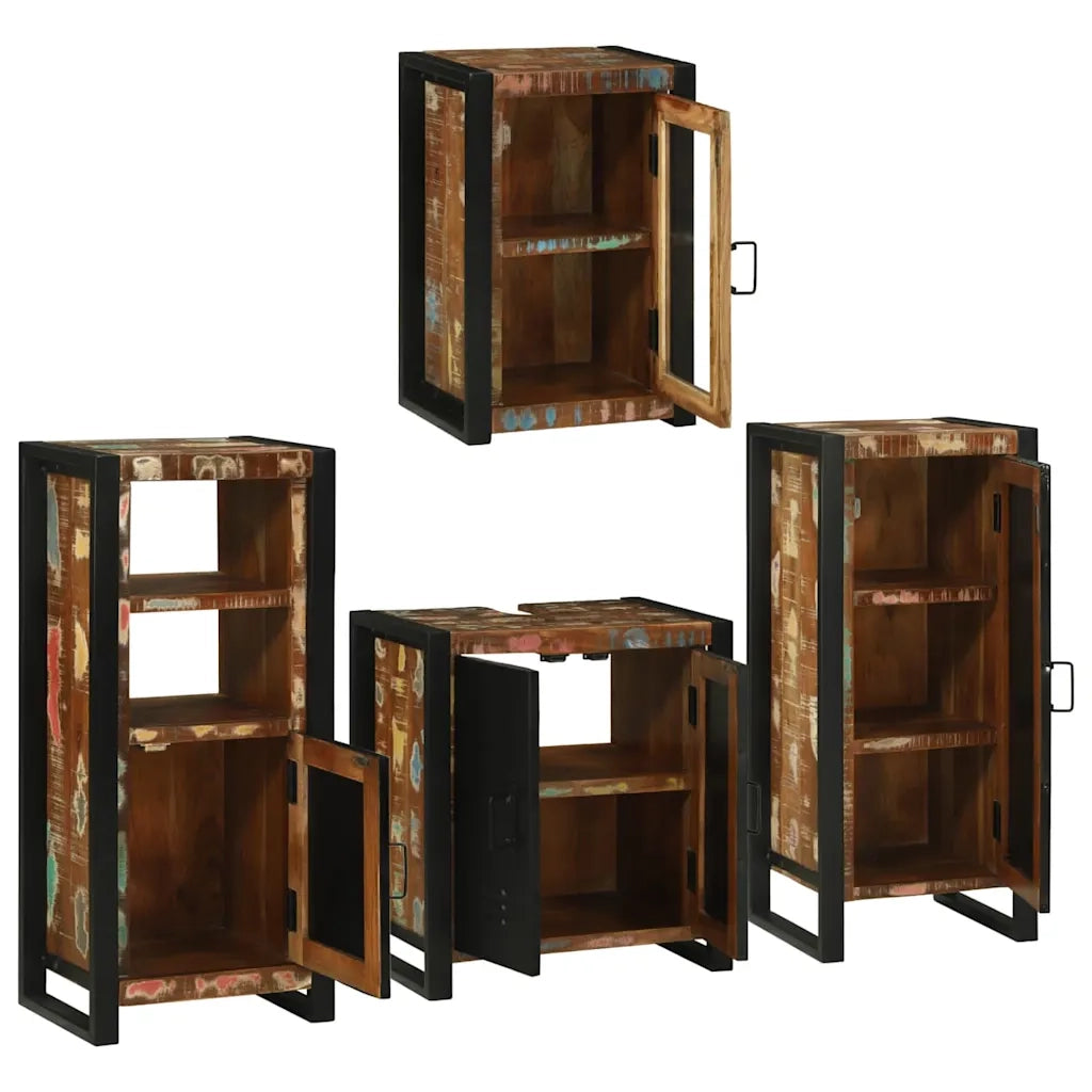 Set di mobili per il bagno 4 pcs Legno massello riciclato 3305703