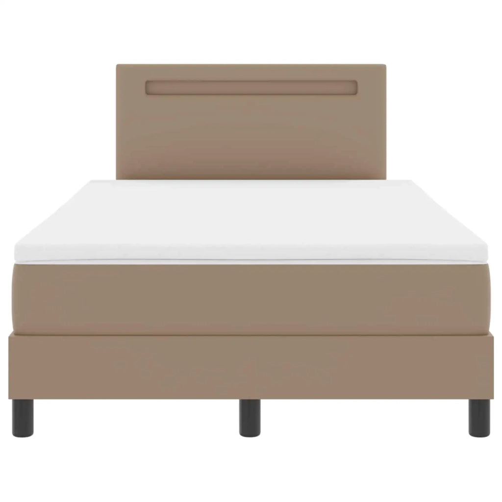 Letto a molle Cappuccino 120 x 200 cm Pelle sintetica 3339047
