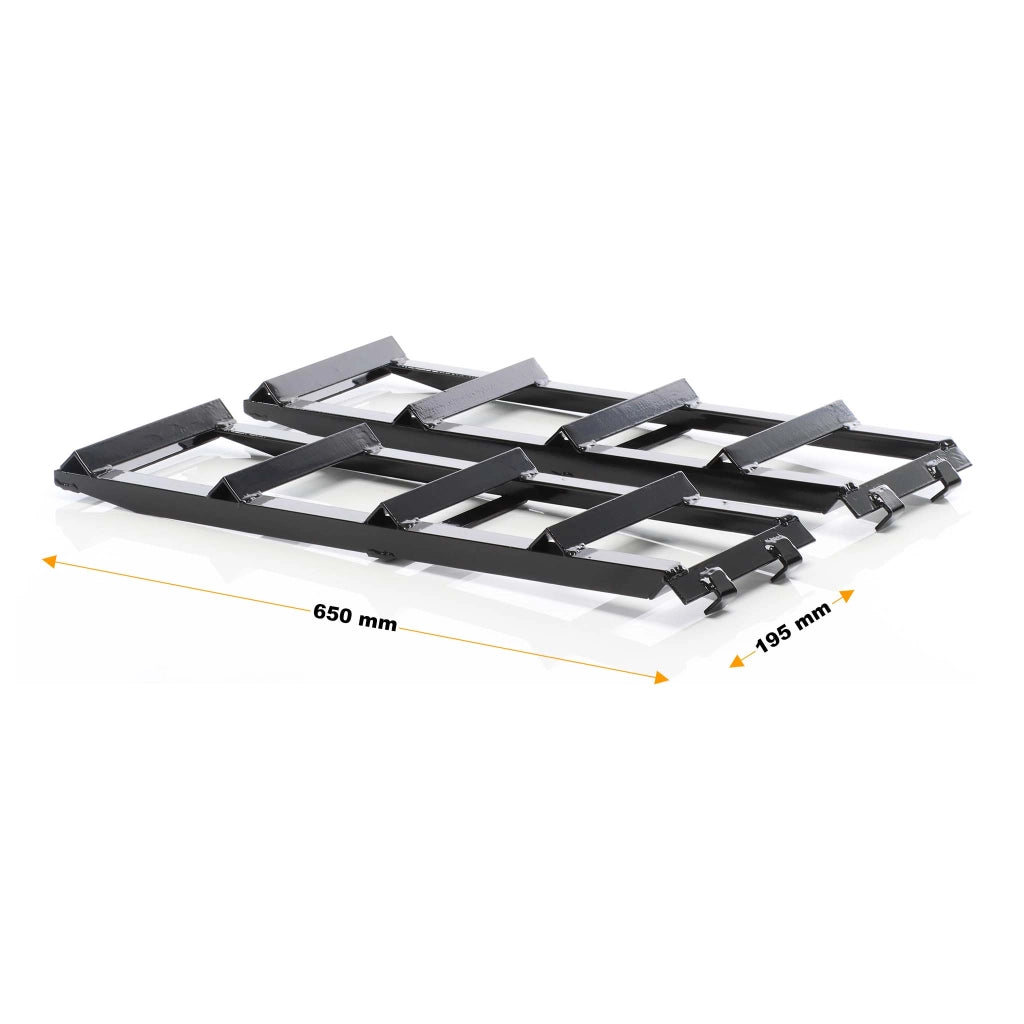 Prolunghe per rampe di carico 2x400kg Estensioni per rampa carrabile auto 650x195mm Acciaio