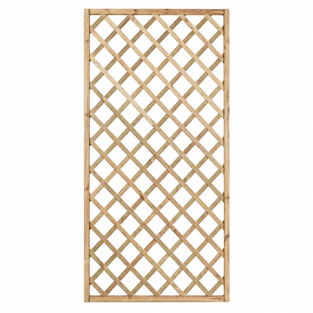 Traliccio In Legno Di Pino Impregnato Per Giardino Balcone E Terrazza Supporto Per Piante Rampicanti Grigliato Decorativo Frangivista Privacy Outdoor 90 x 180 Cm Legno Naturale