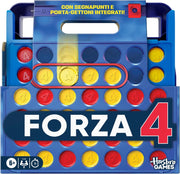 Forza 4 (Edizione 2025) | Custodia tutto in uno, valigetta, segnapunti | 2 giocatori, Hasbro, Eta 6+