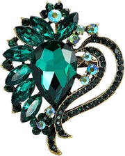 Broches a forma di cuore in Cubic Zirconia Vintage - Spille con strass per uomini e donne