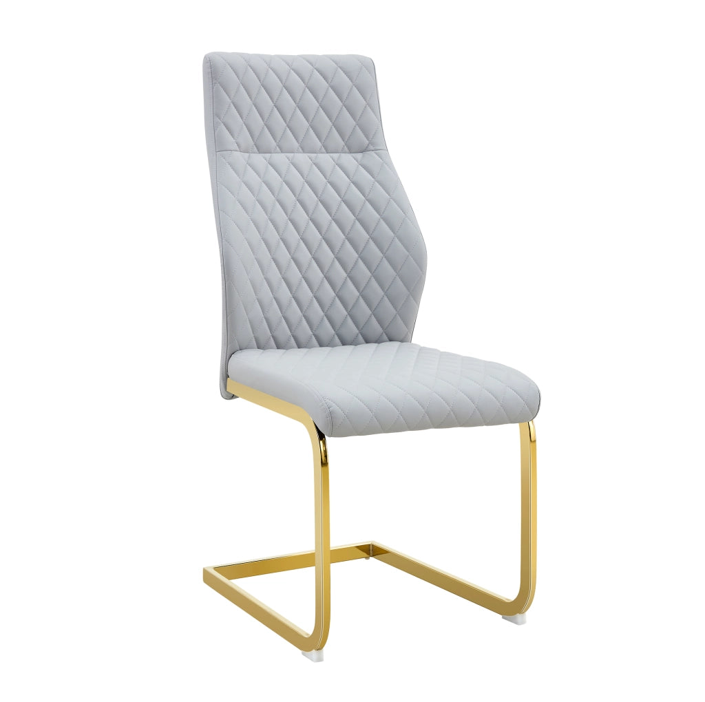 Set tavolo da pranzo rotondo in vetro con sedie grigio chiaro