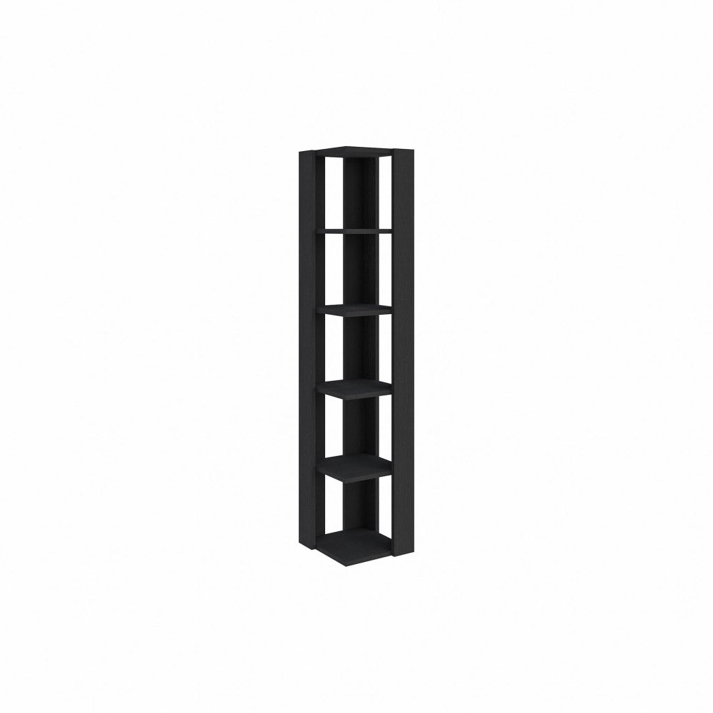 Libreria in legno "Nati" - 32 x 32 x 161 cm - Nero
