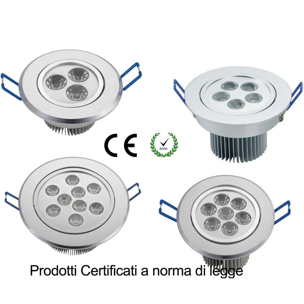 Trade Shop - Faretto A Led Da Incasso Luce Calda O Fredda Per Controsoffitte In Cartongesso -