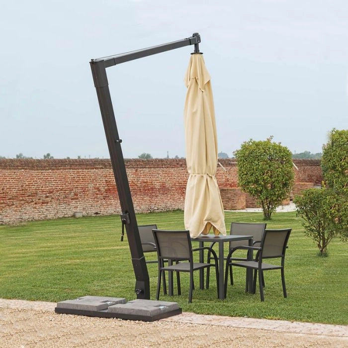 Ombrellone da giardino in allumino ALCAMO a braccio laterale, girevole - Ombrellone Da Giardino In Allumino Alcamo A Braccio Laterale, Girevole Quadrato 2,5 X 2,5 Mt Misure: 2.5 X 2.5 m
