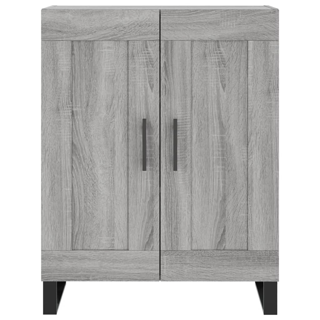 Buffet credenza cassettiera armadio mobile contenitore organizer cucina soggiorno salotto rovere Sonoma alto 69,5 x 34 x 180 cm legno ingegnerizzato grigio 02_0035581