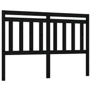 Testiera | Testata per Letto Nera 146x4x100 cm in Legno Massello di Pino