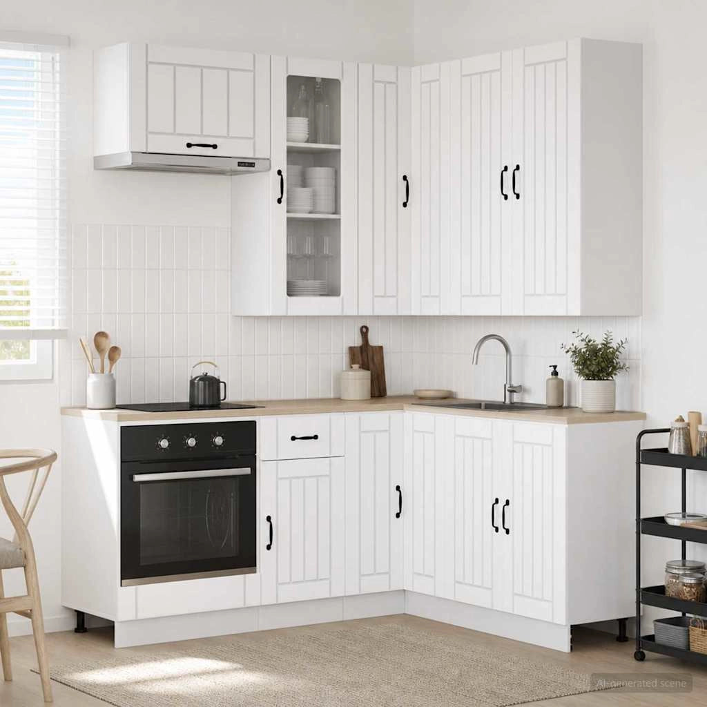 Unità Cucina LUCCA 8 pz Bianco Legno ingegnerizzato 3438401