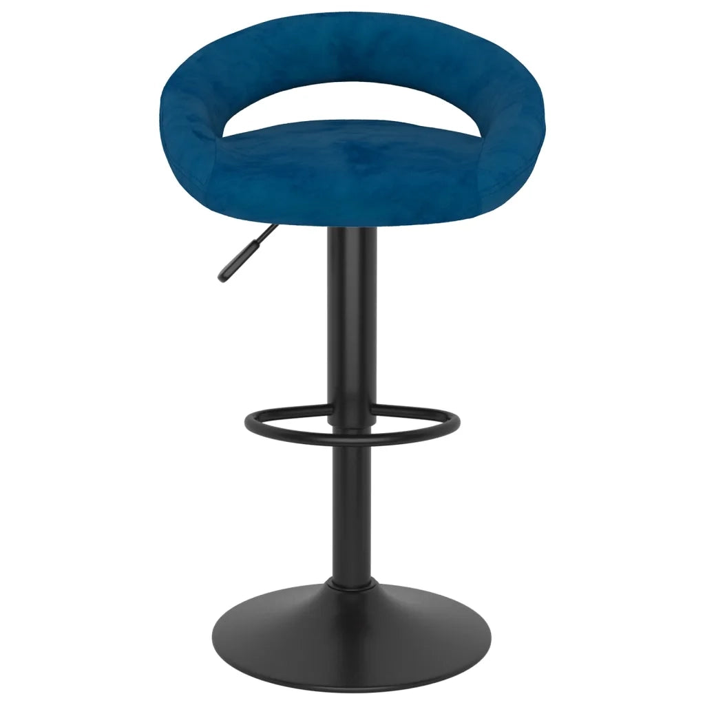 vidaXL Sgabelli da Bar 2 pz Blu in Velluto