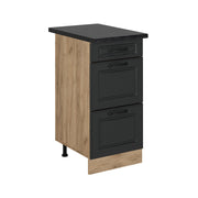 Vicco Mobiletto base per cucina Antracite casa di campagna 40 cm con cassetti, PL Antracite