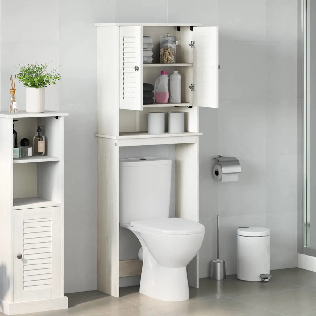 Mobile Bagno VIGO Bianco e Bianco Antico 60 x 27 x 161 cm 4019128
