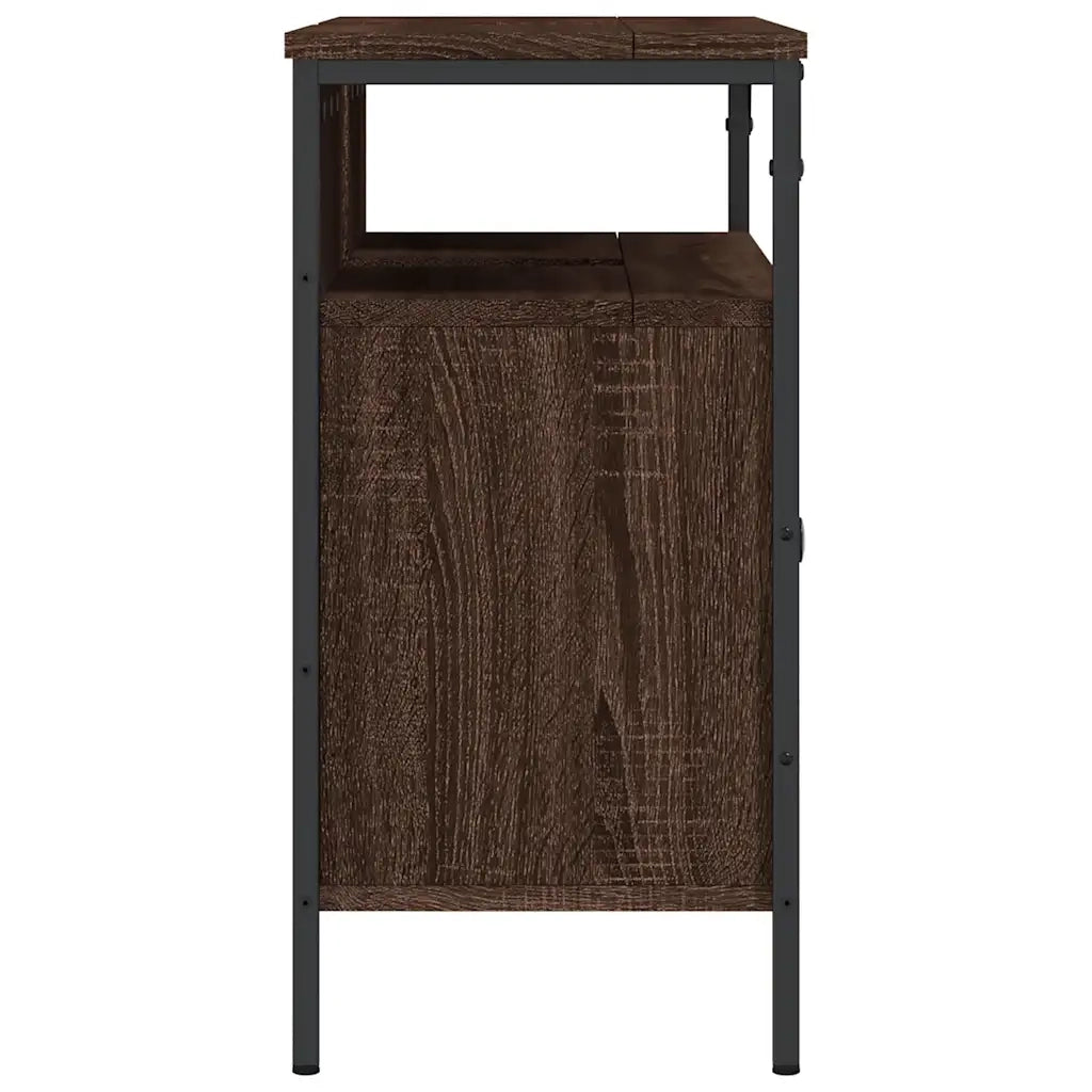 Mobile Lavabo Bagno Rovere Marrone 80x30x60cm Legno Multistrato 842445