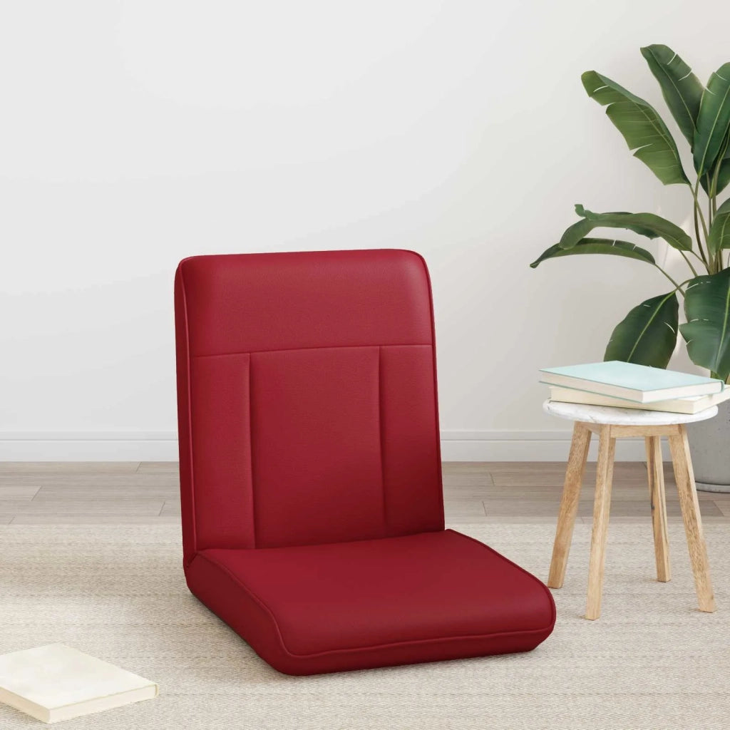 Sedia da Pavimento Rosso Vino 50 x 73 x 60 cm Pelle Sintetica 42028161