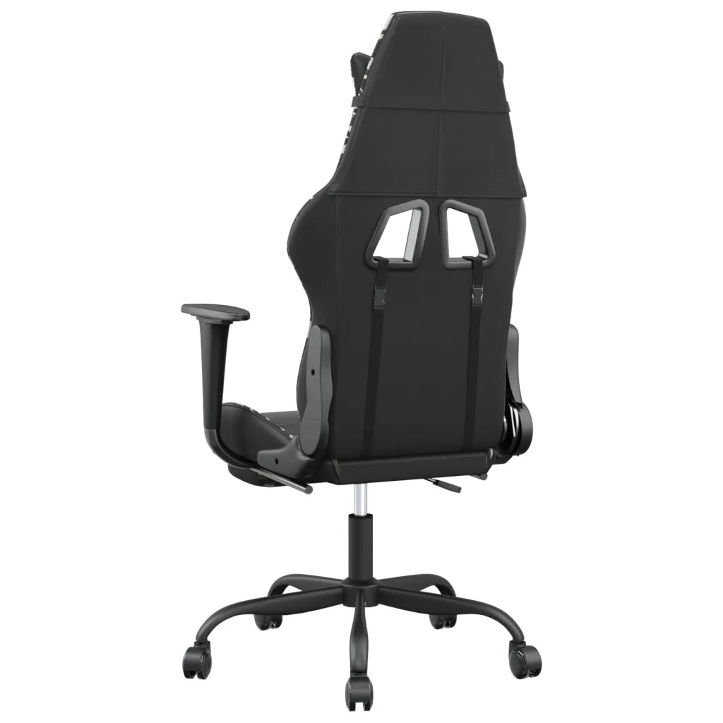 Sedia da Gaming | Sedia da e-sports con Poggiapiedi Nero e Mimetico in Similpelle