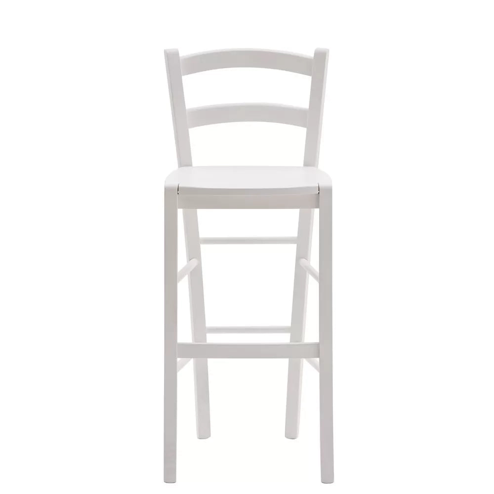 Set 2 sgabelli shabby in legno bianco seduta legno - Mobili 2G