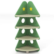 Scaffale bambini angolo albero natale 4 ripiani stretto giocattoli-Scaffale espositore neonati camera bambini asilo sala giochi