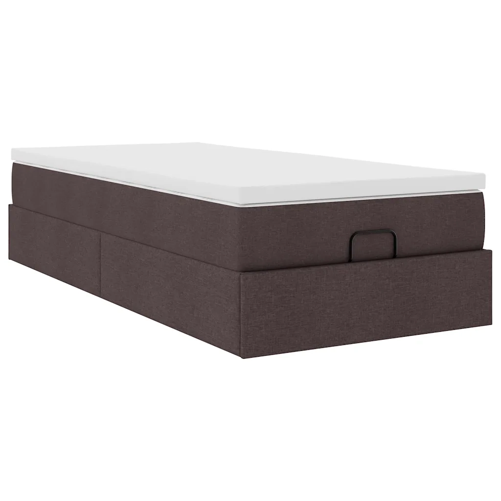 Struttura Letto Pouf con Materasso 80x200 cm in Tessuto
