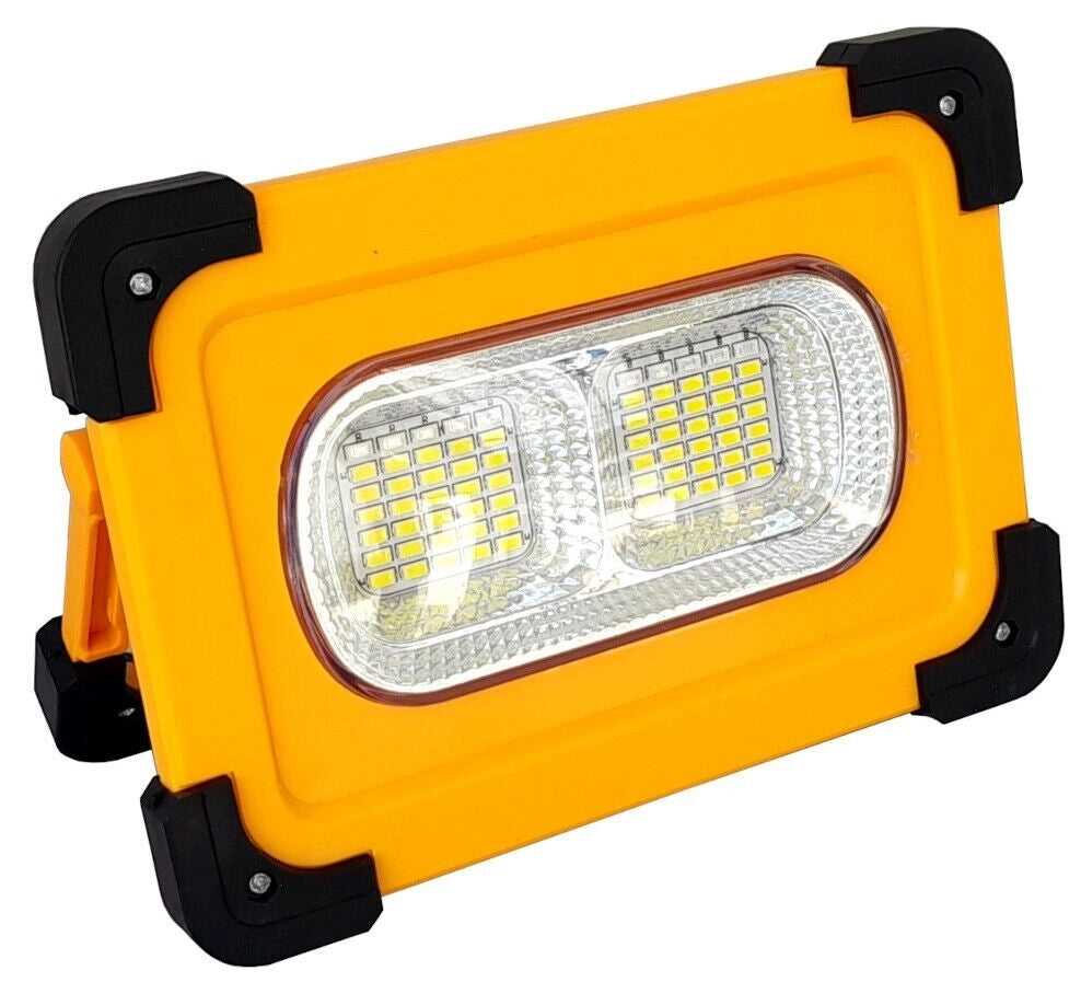 Faro faretto LED 80W con pannello solare ricaricabile torcia da lavoro 92183